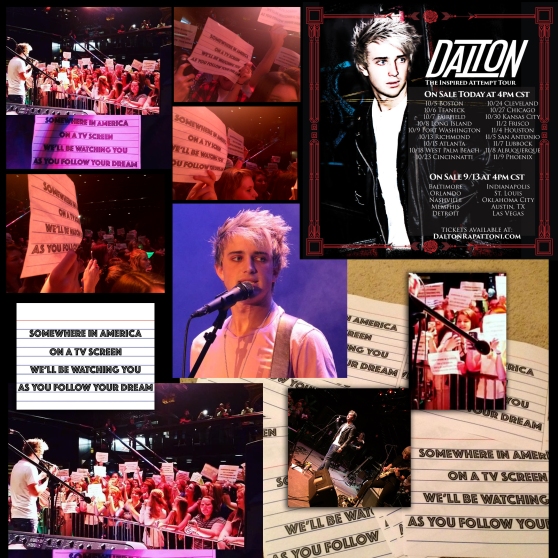 Fans created sign for Dalton Rapattoni show at Wabash Indianapolis Oct 28, 2016